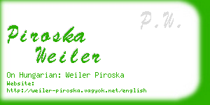 piroska weiler business card